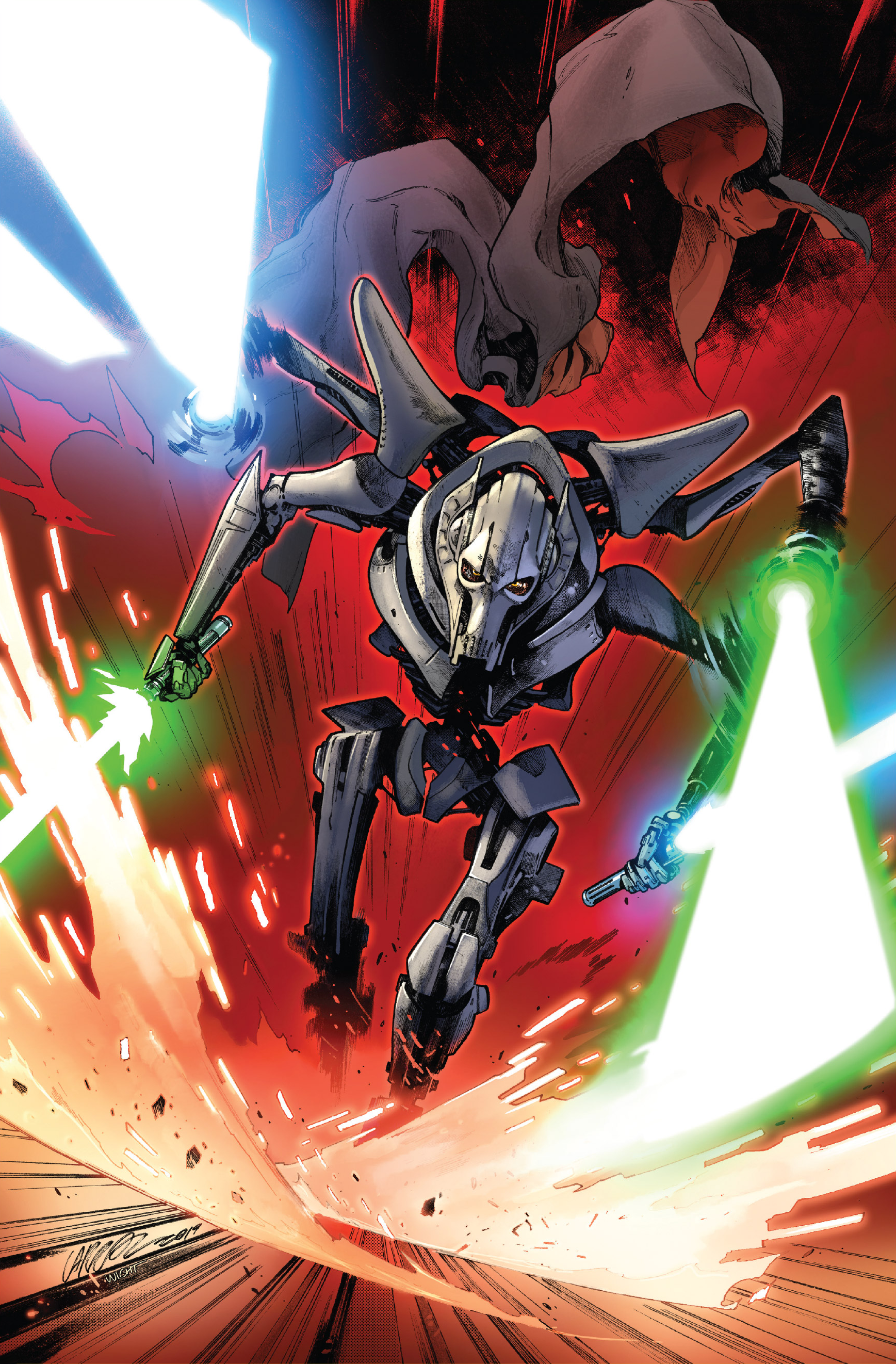 Grievous was very skilled with lightsabers, which allowed him to defeat and kill several great Jedi duelists.