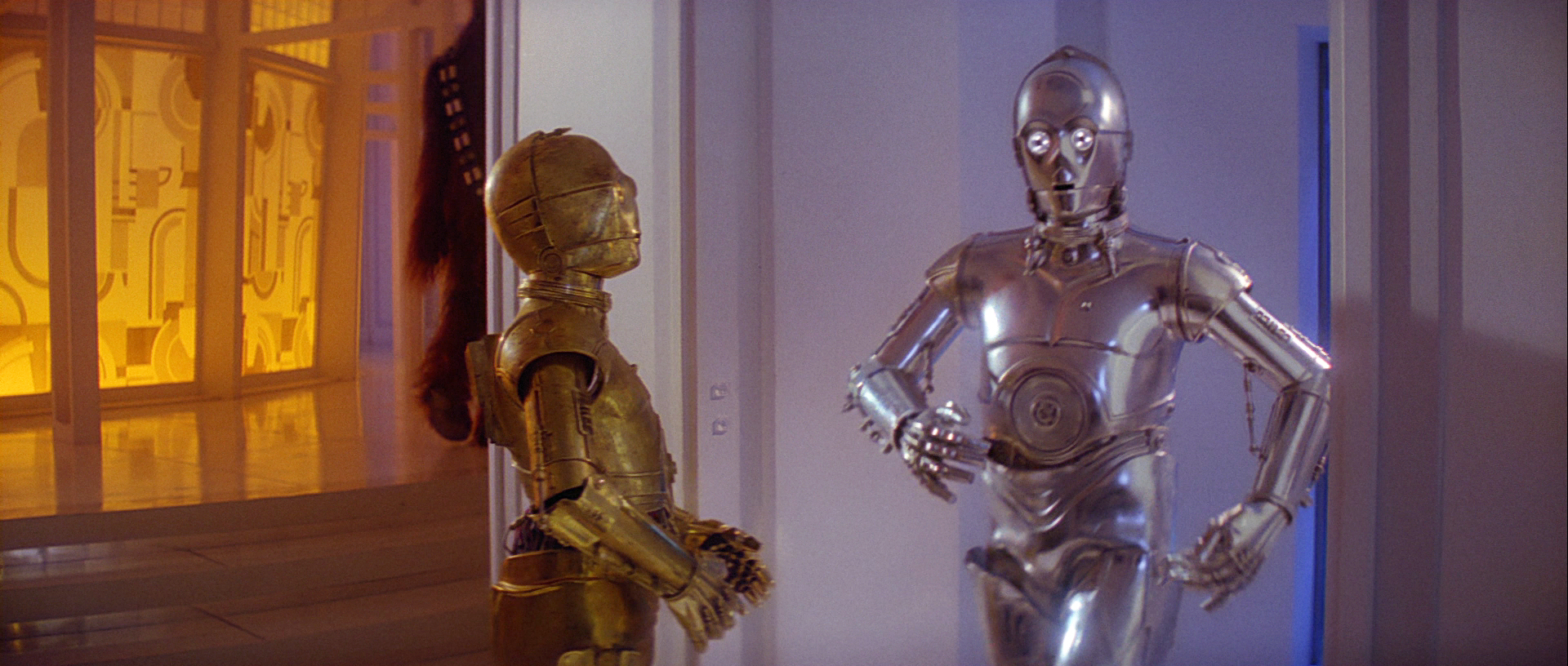 C-3PO meets Cloud City's E-3PO