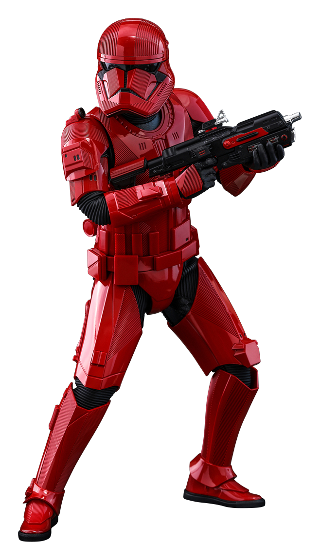 Sith troopers wore red armor that evoked the bloodstained legacy of their ancient namesake.