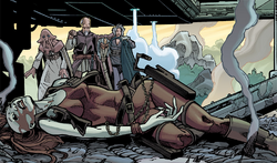 Tikkes and Jedi and Aurra unconscious