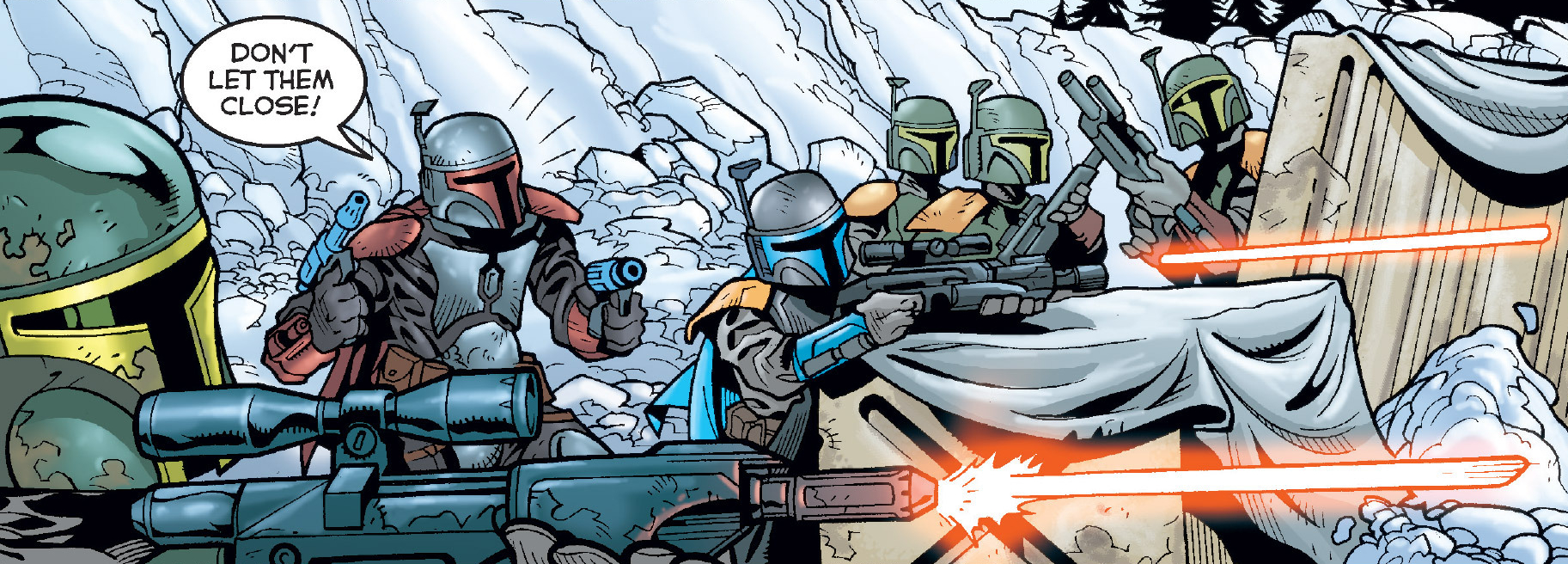 The True Mandalorians fighting on Galidraan