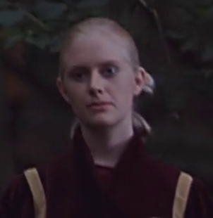 Eirtaé in the uniform worn by handmaidens for the Battle of Naboo