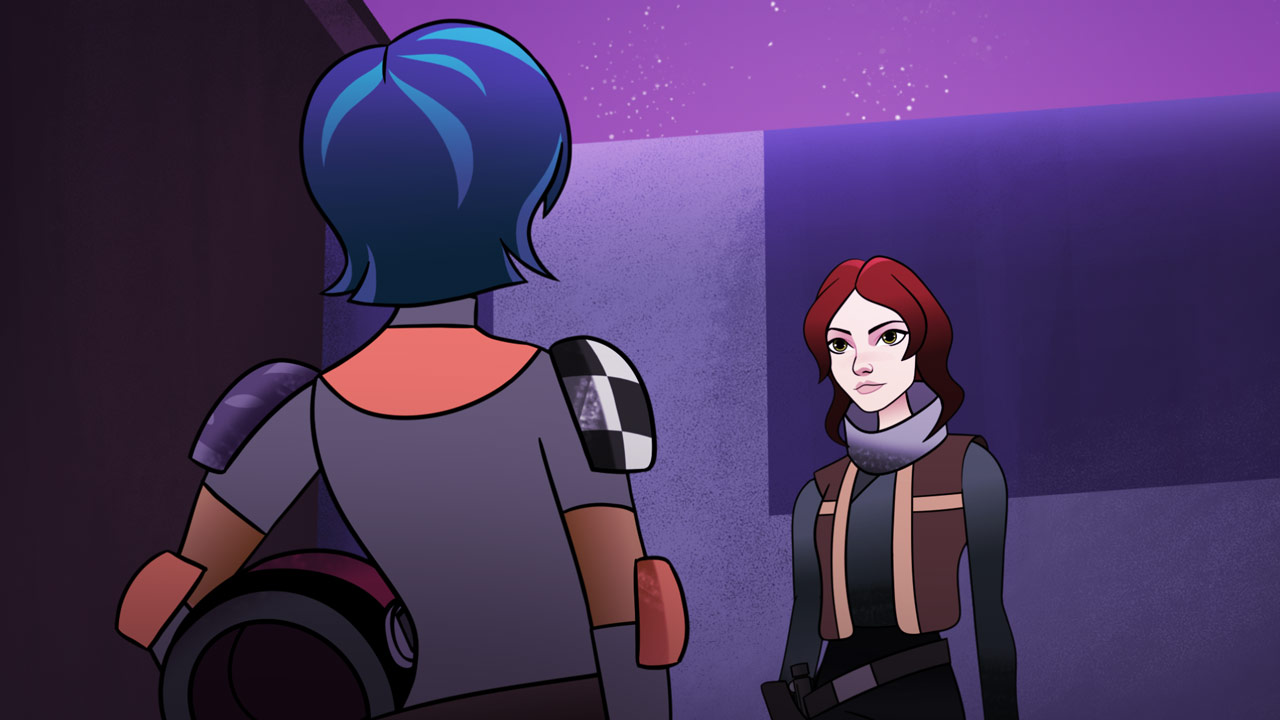 Sabine meets Jyn Erso.