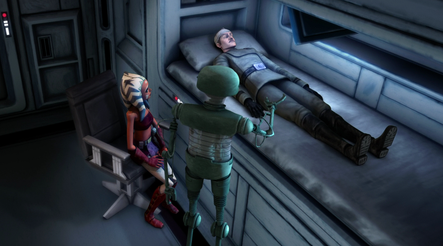 Yularen recovers from his injuries following the initial battle over Ryloth.