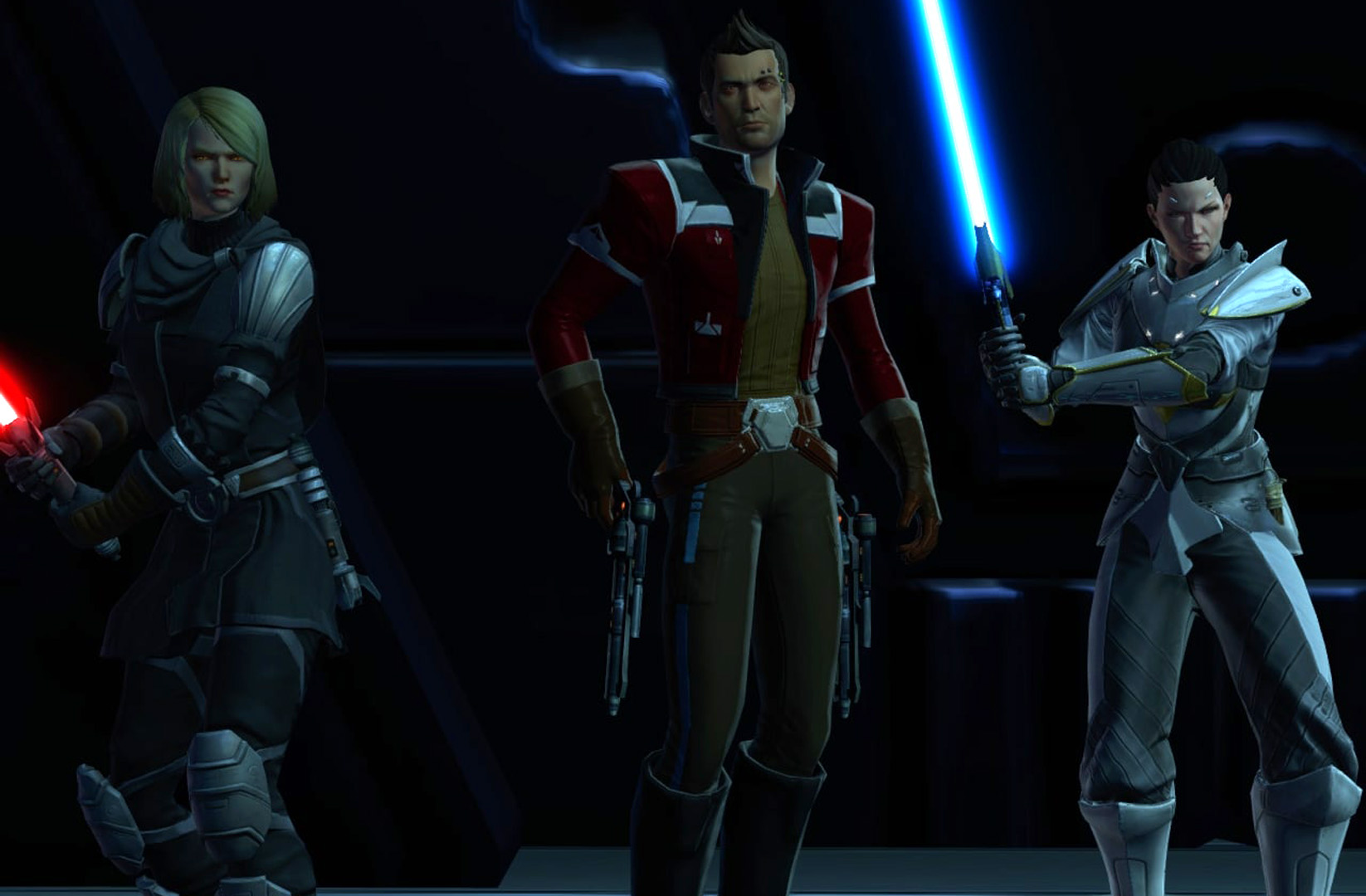 Lana, Theron and Senya are separated from the Commander.