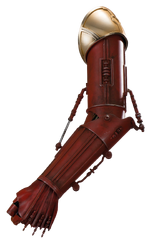 C-3PO took and used 0-MR1's arm to honor his friend.