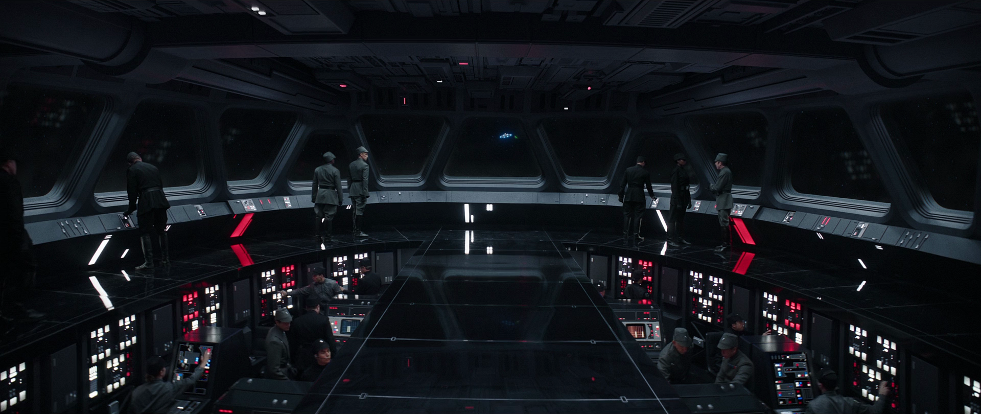 The bridge of the Imperial I-class Star Destroyer Devastator