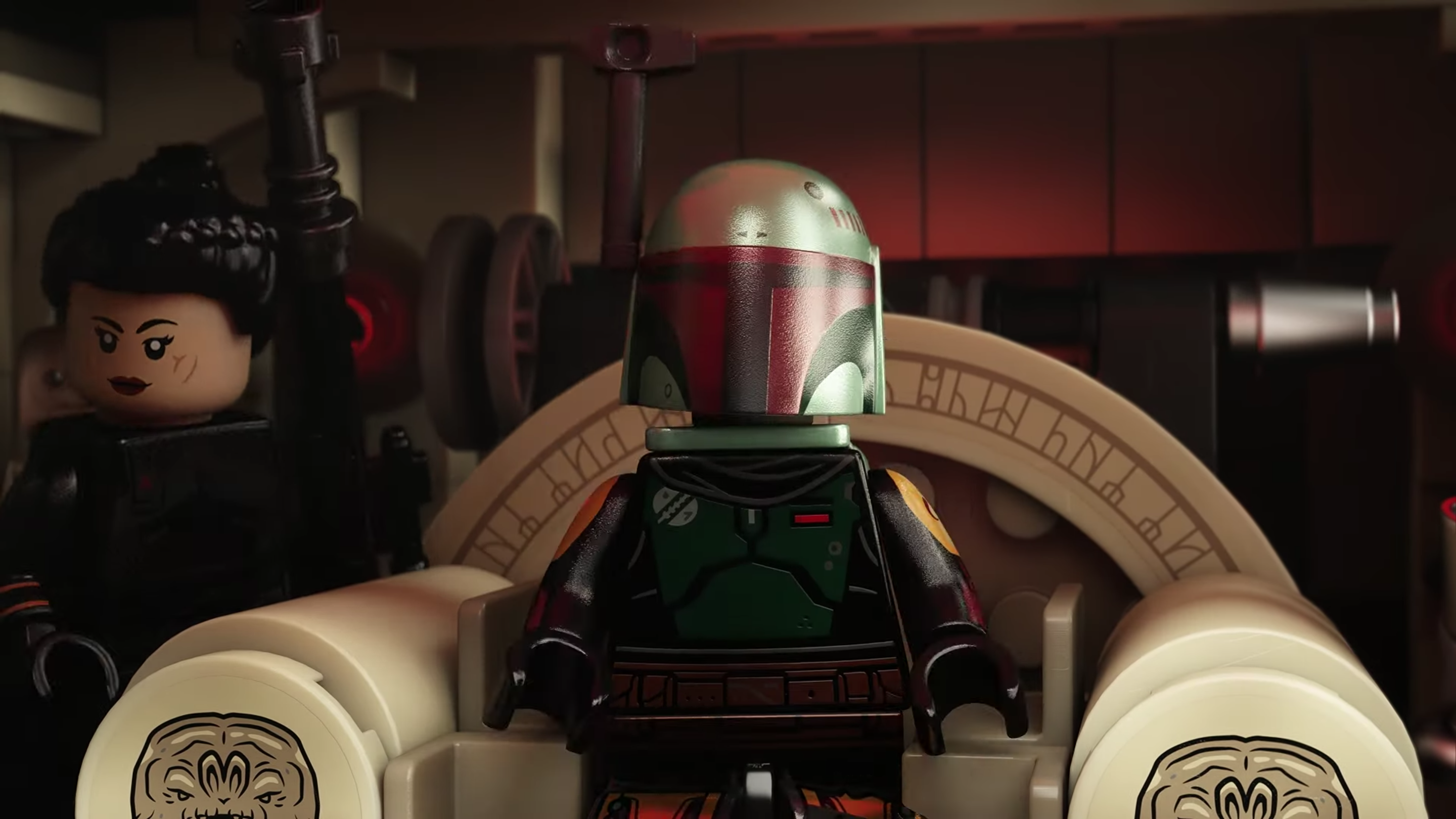 Figurine Star Wars: The Mandalorian - Boba Fett on Throne