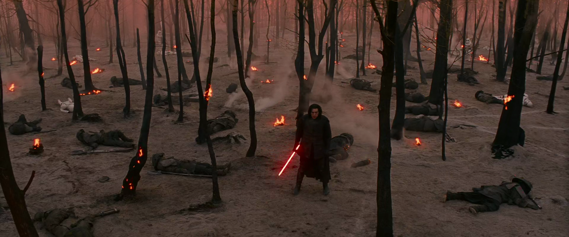 Ren acquired a Sith wayfinder on Mustafar, a world once ruled by his grandfather.