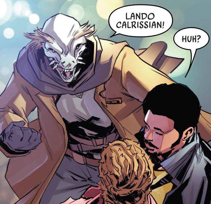 Brushaun confronts Lando Calrissian.