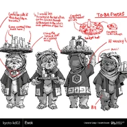 Ewok character design concept, Takashi Okazaki[9]