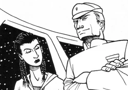 Lira Wessex with Captain Kolaff