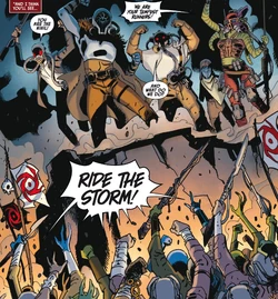 The Nihil Tempest Runners and Eye Asgar Ro with his son Marchion