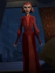 Red Senate dress