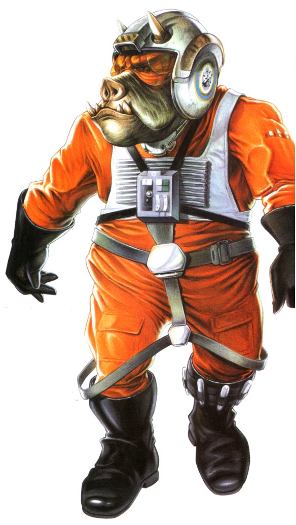 Voort "Piggy" saBinring in a New Republic flight suit