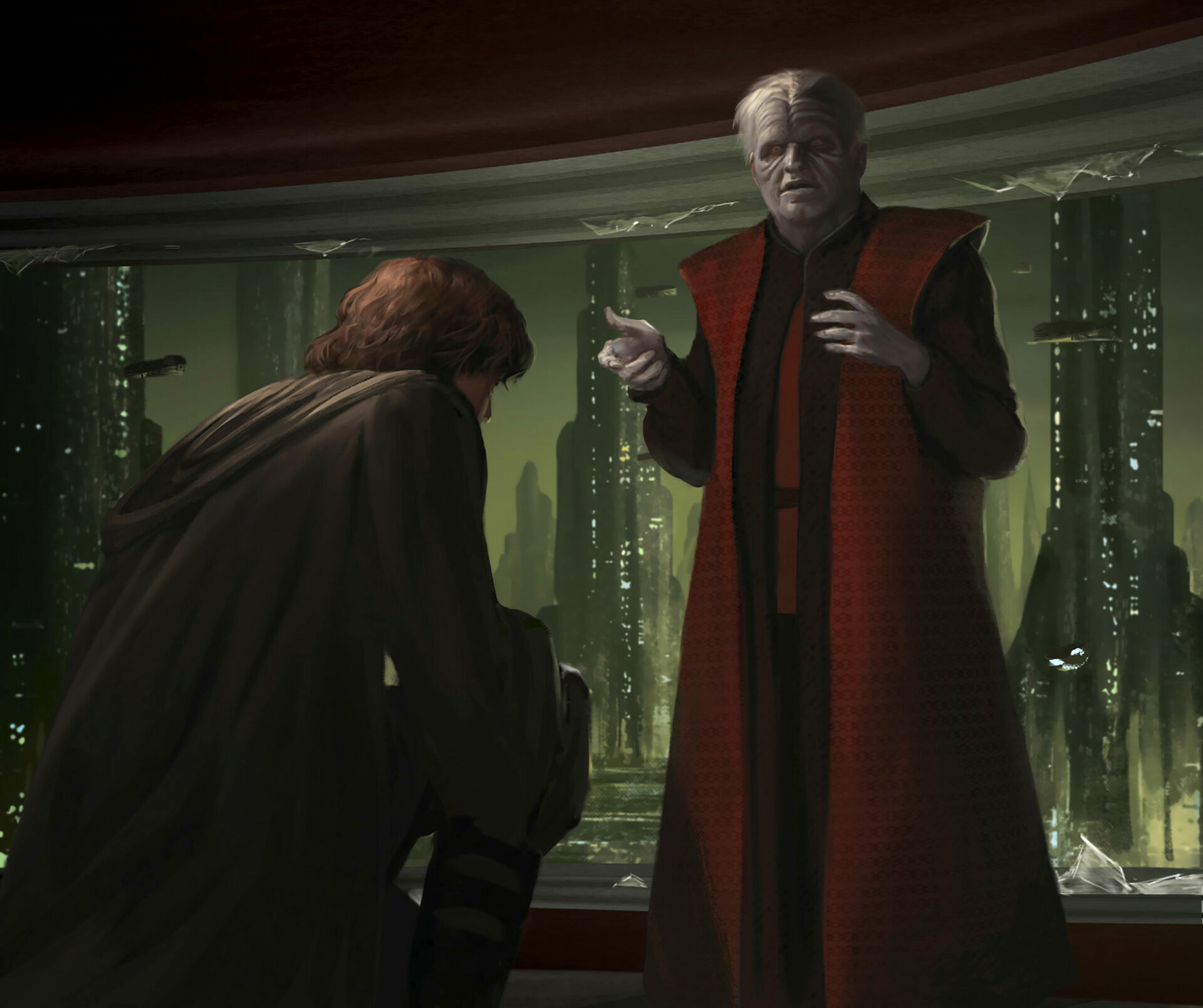 Anakin Skywalker pledged his loyalty to Darth Sidious, believing the Sith Lord held the key to conquering death.