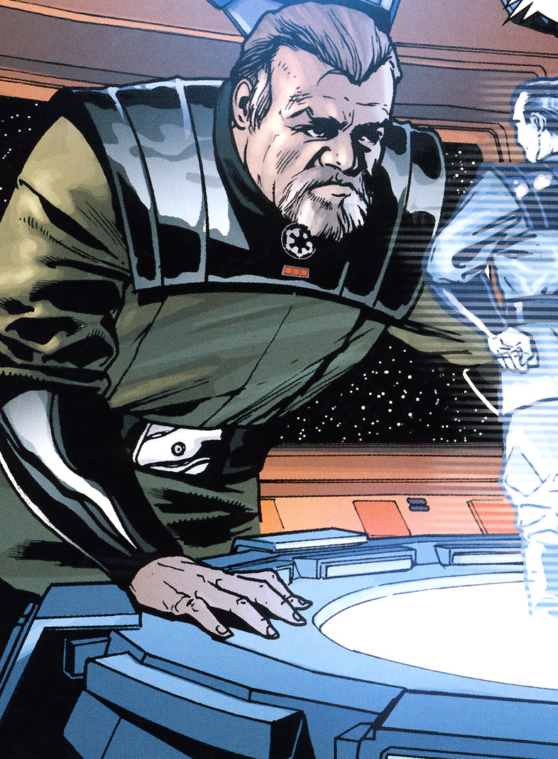 Admiral Peto Kelsan in the Avenger's command center