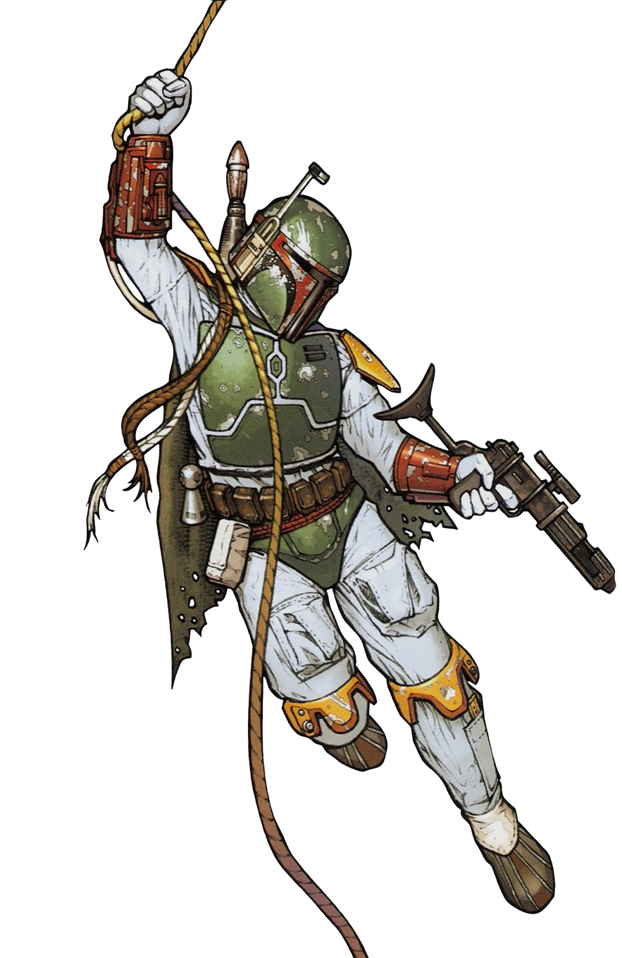 Fett, armed for combat