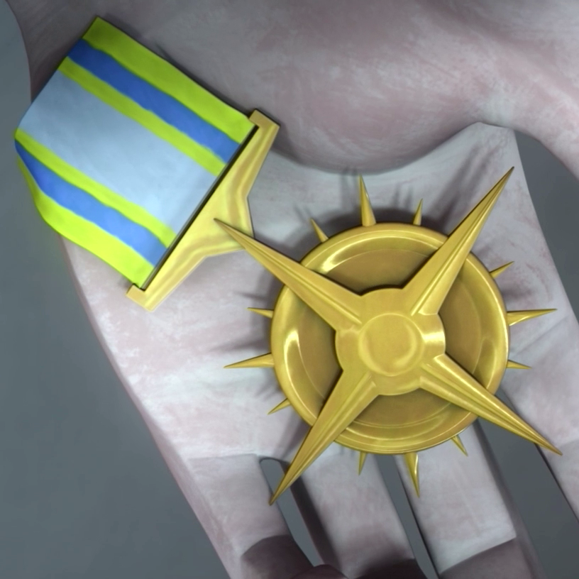 Hevy gave his graduation medal to 99, a deformed clone who hoped to return it to him one day.