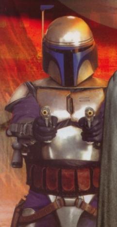 A young Boba Fett, donning his father's re-sized armor during the Clone Wars.