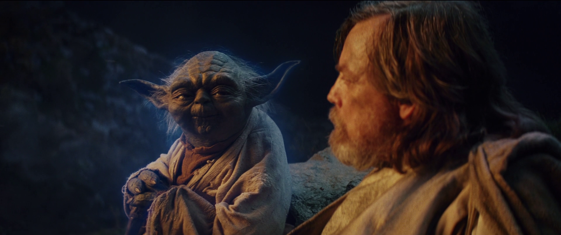 Luke and Yoda discuss the importance of masters.