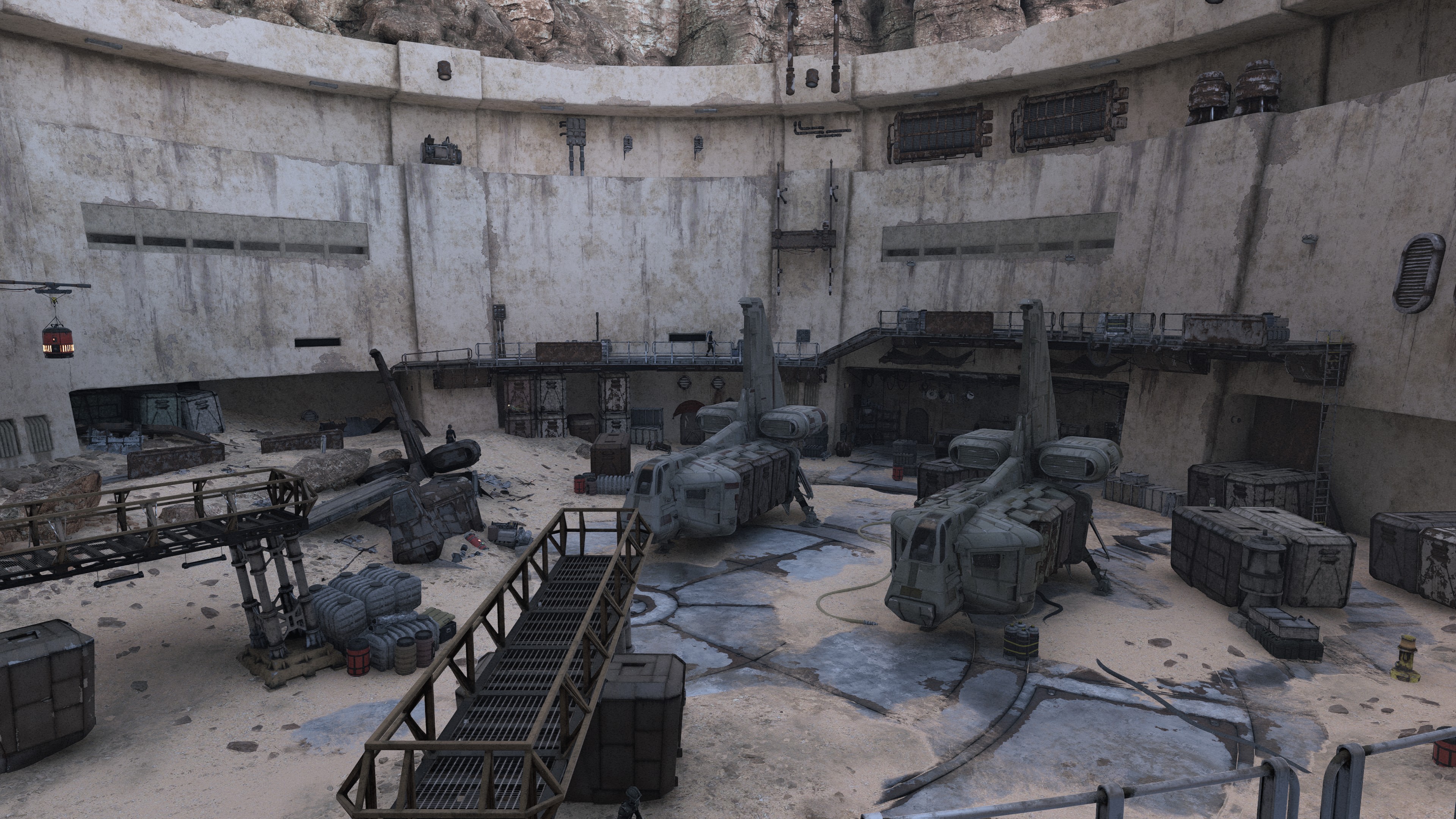 Decrepit starport appearance 