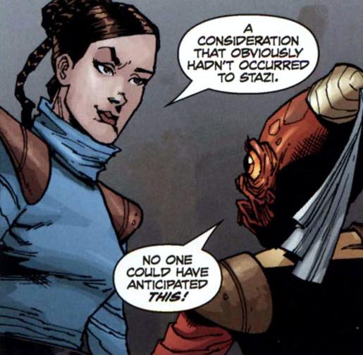 Dare was critical of and smug towards members of the Galactic Alliance, believing them to be enemies of her Emperor.