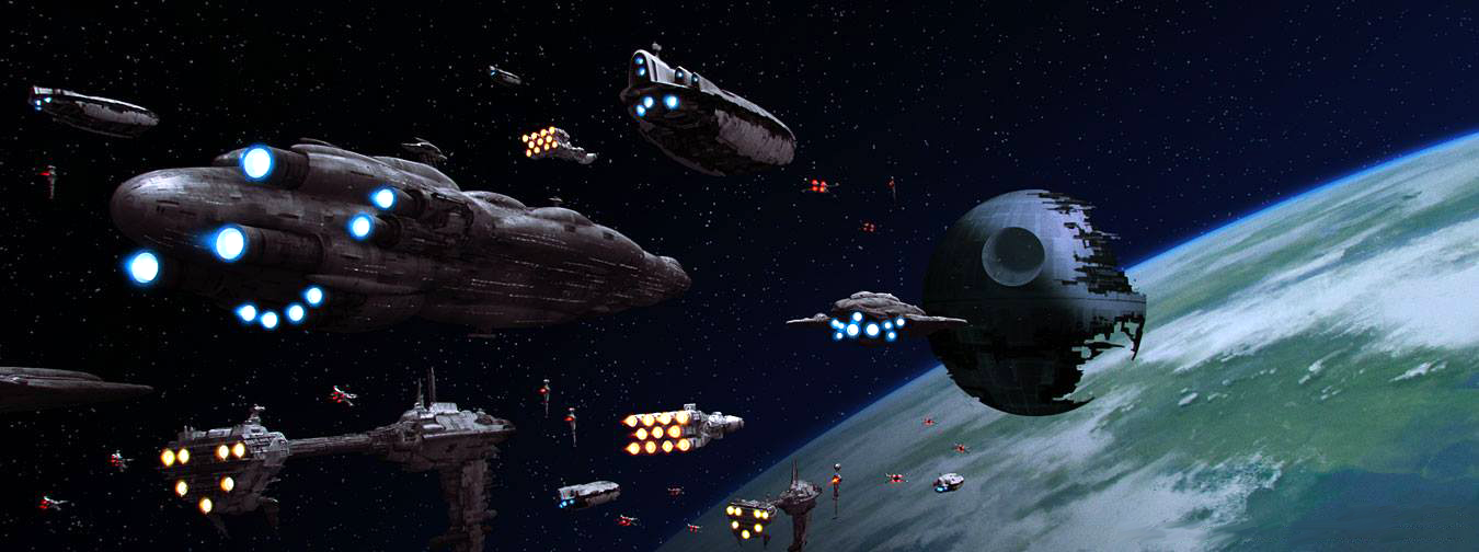 Alliance Fleet approaches the second Death Star.