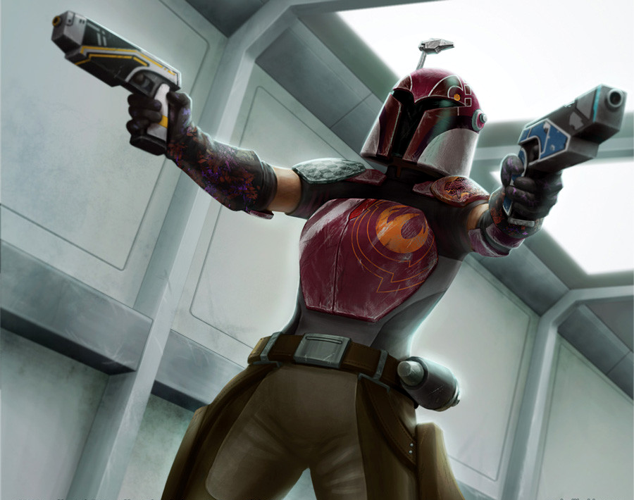 Sabine Wren, a Mandalorian warrior and artist.