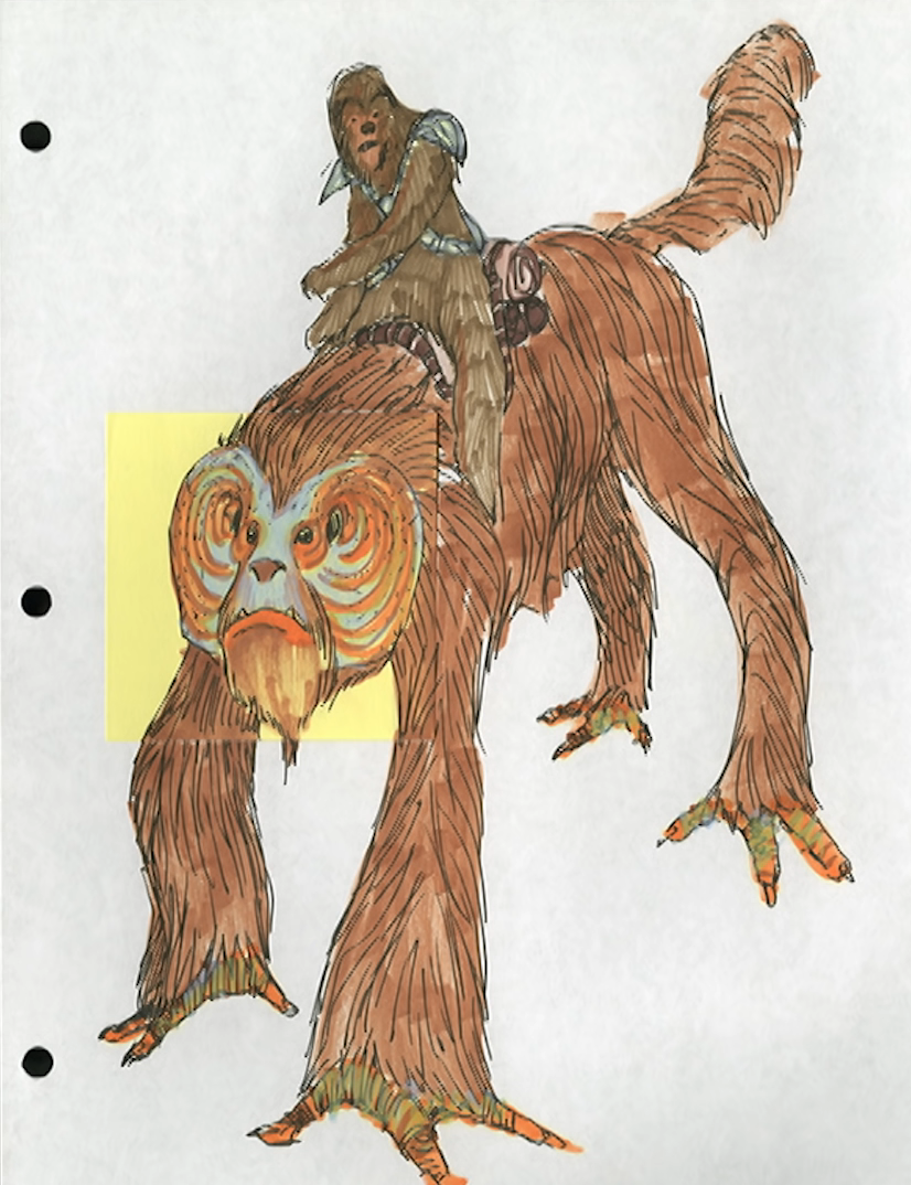 The mylaya were based on a sketch Dave Filoni drew for George Lucas.