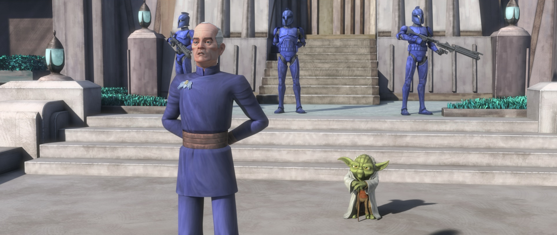 During the Clone Wars, Grand Master Yoda visited Valorum as part of an investigation in the death of Sifo-Dyas.