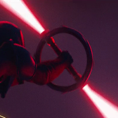 Barriss Offee's double-bladed spinning lightsaber appearance in Common Appearance