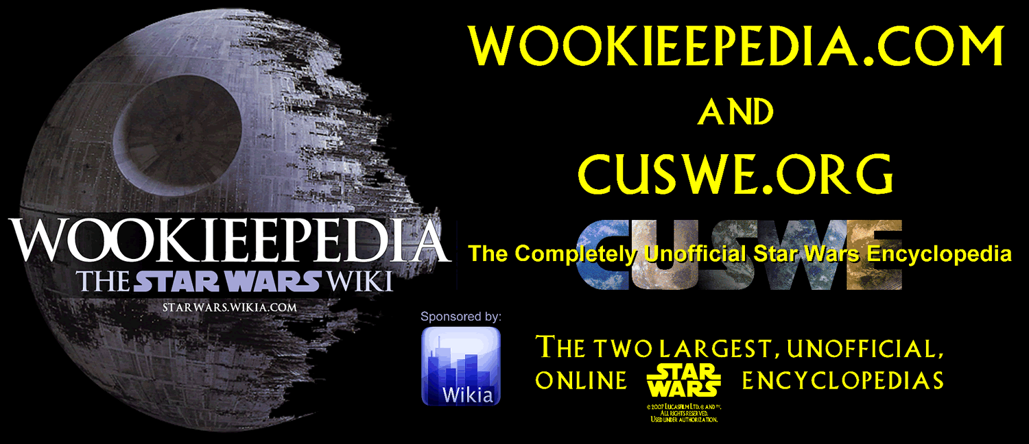 Wookieepedia and CUSWE's banner at Celebration IV