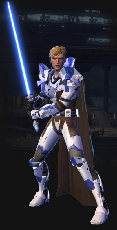 A sample Jedi Knight character from The Holonet