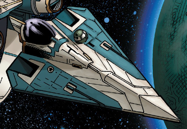 Qui-Gon Jinn's Delta-7 Aethersprite-class light interceptor appearance in Common Appearance