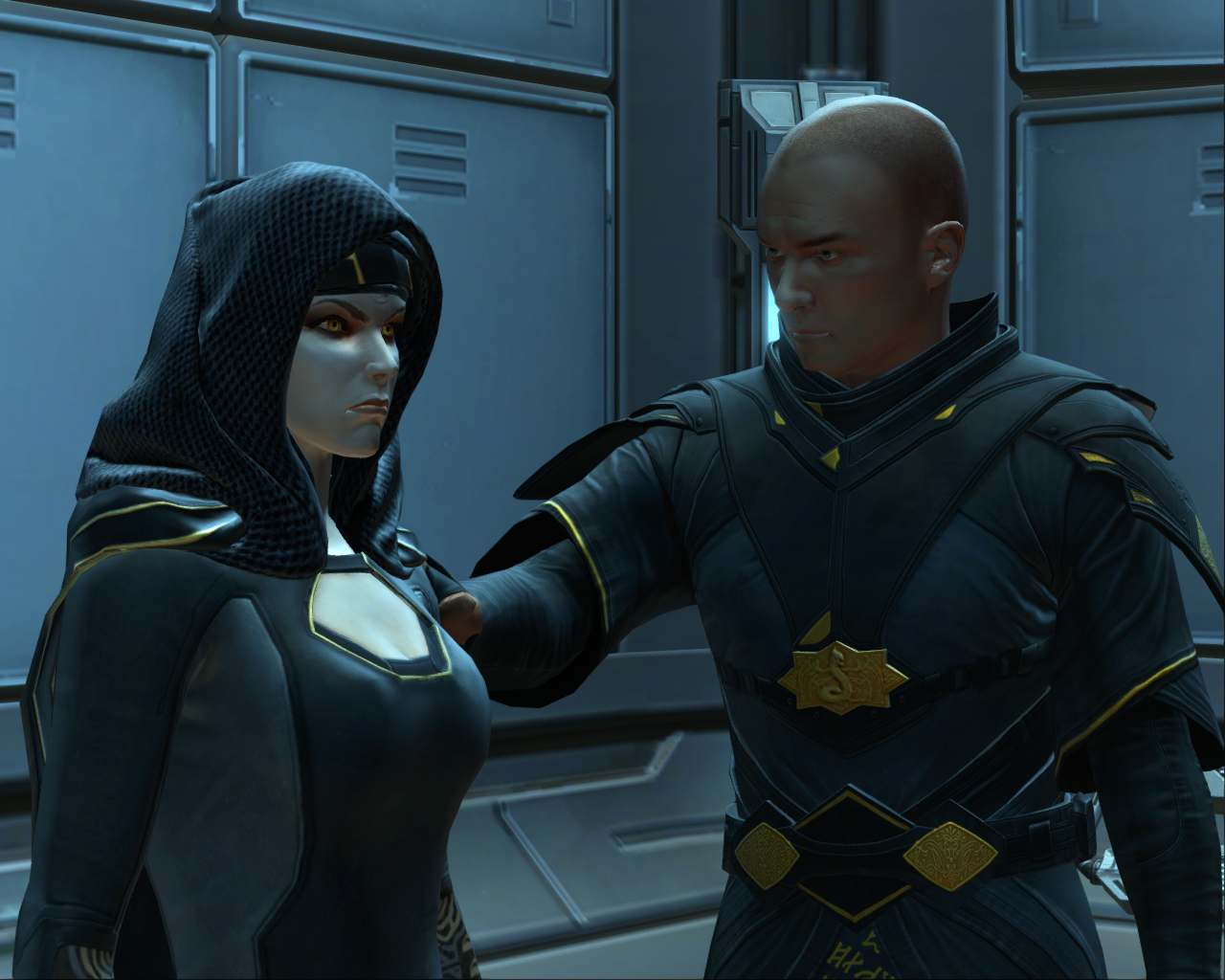 Vaylin was shocked to see her brother Thexan on Iokath.