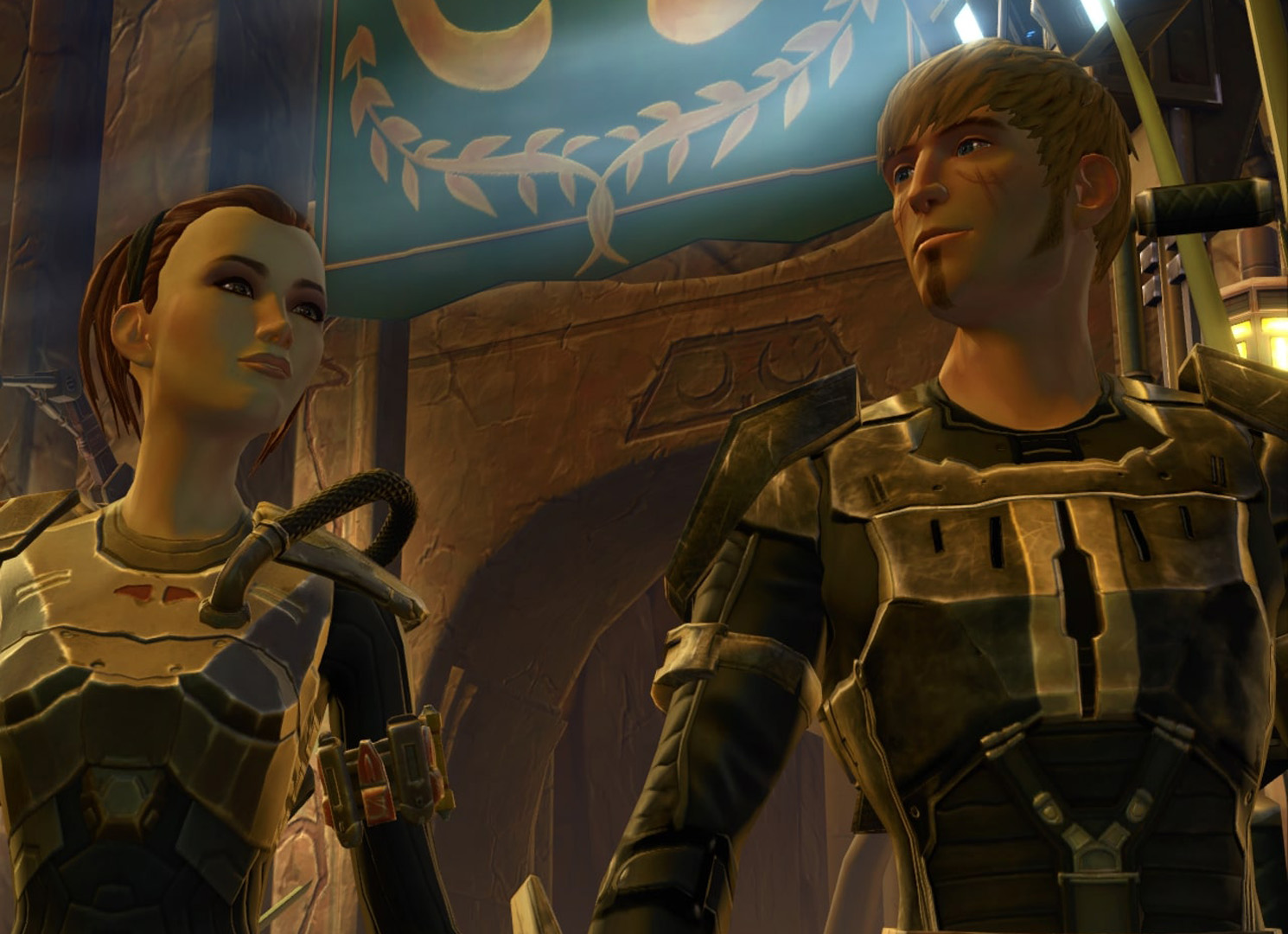 Female bounty hunters can romance Torian Cadera.