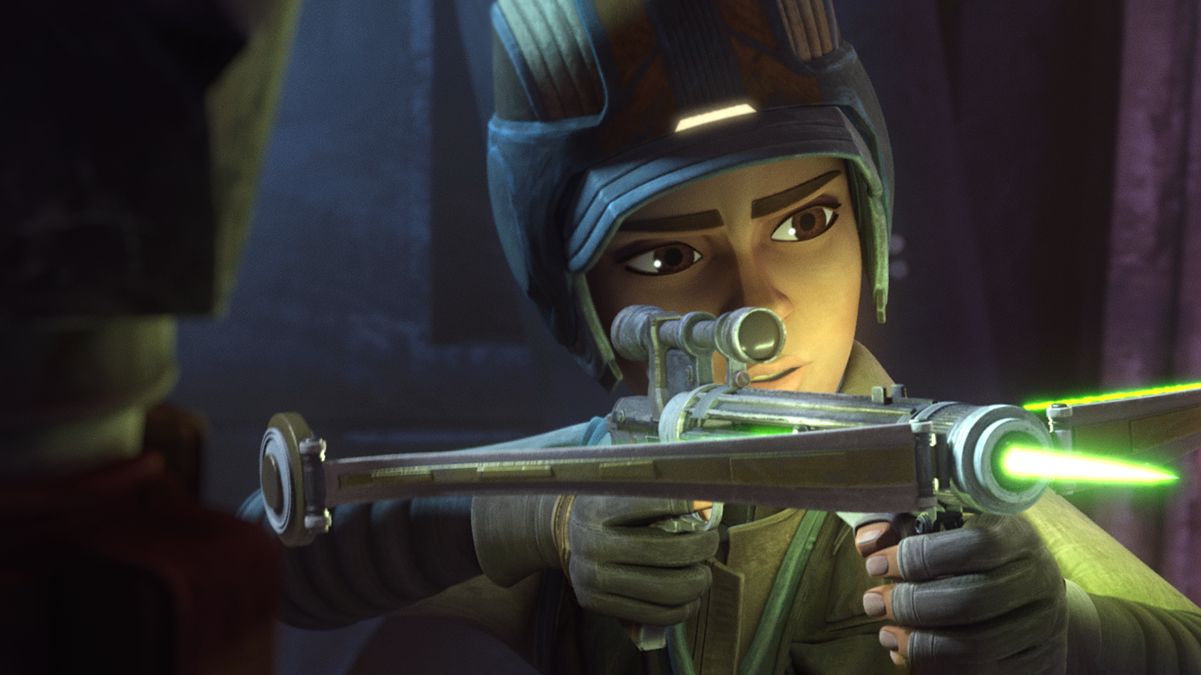 Omega's energy crossbow appearance 