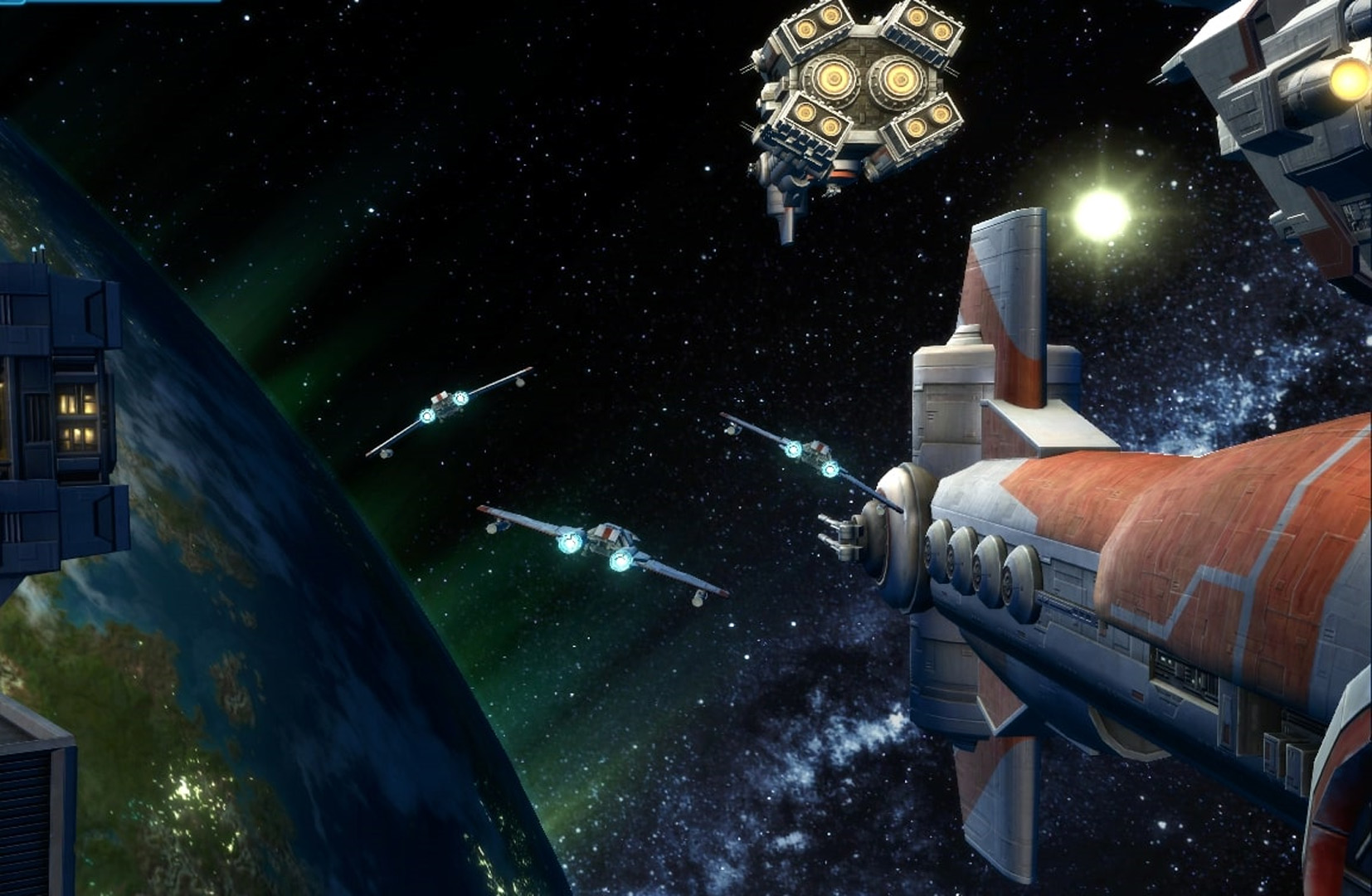 Republic fleet above Makeb