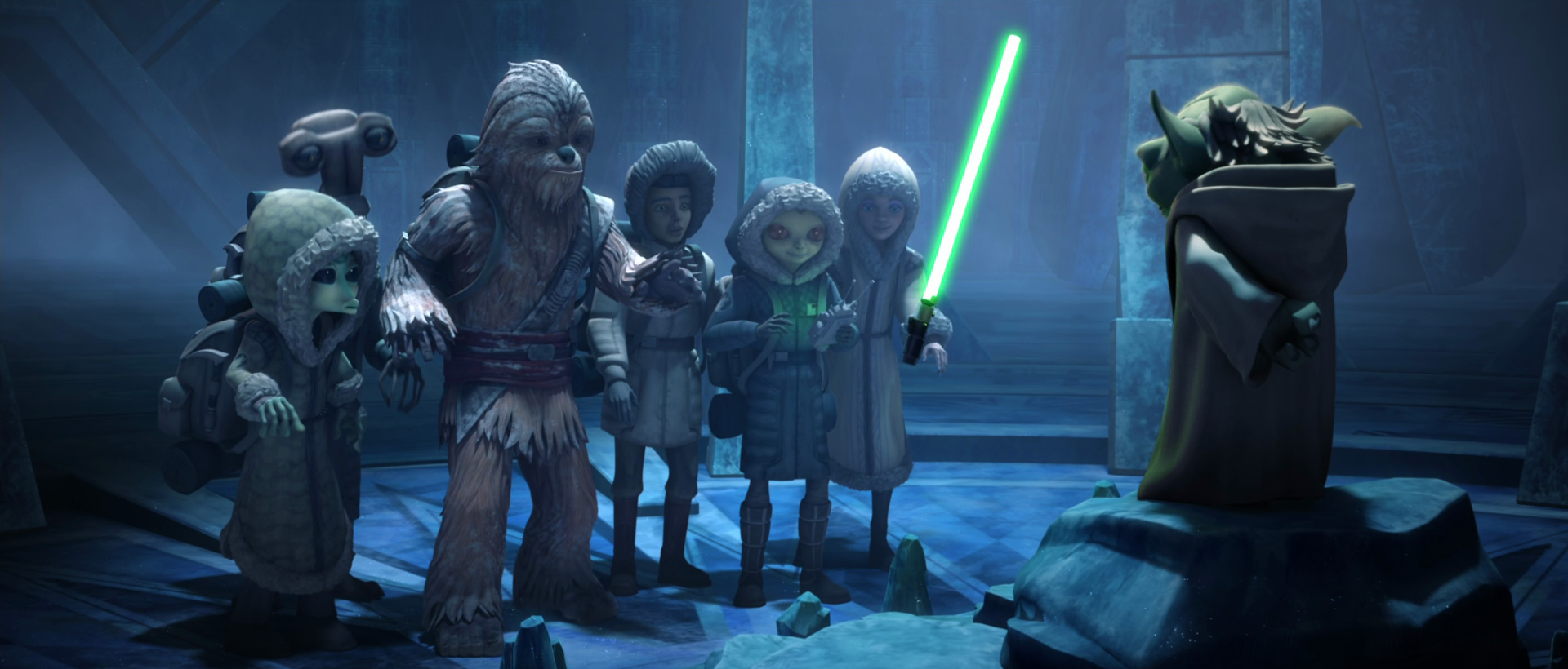 In addition to lightsaber training, Yoda served as a guide for younglings who undertook the Gathering.