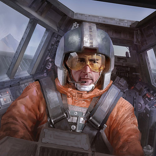 Wedge Antilles in flight