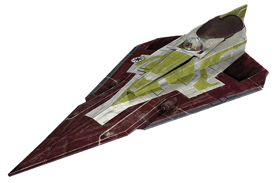 Kit Fisto's Delta-7B Aethersprite-class light interceptor appearance in Common Appearance