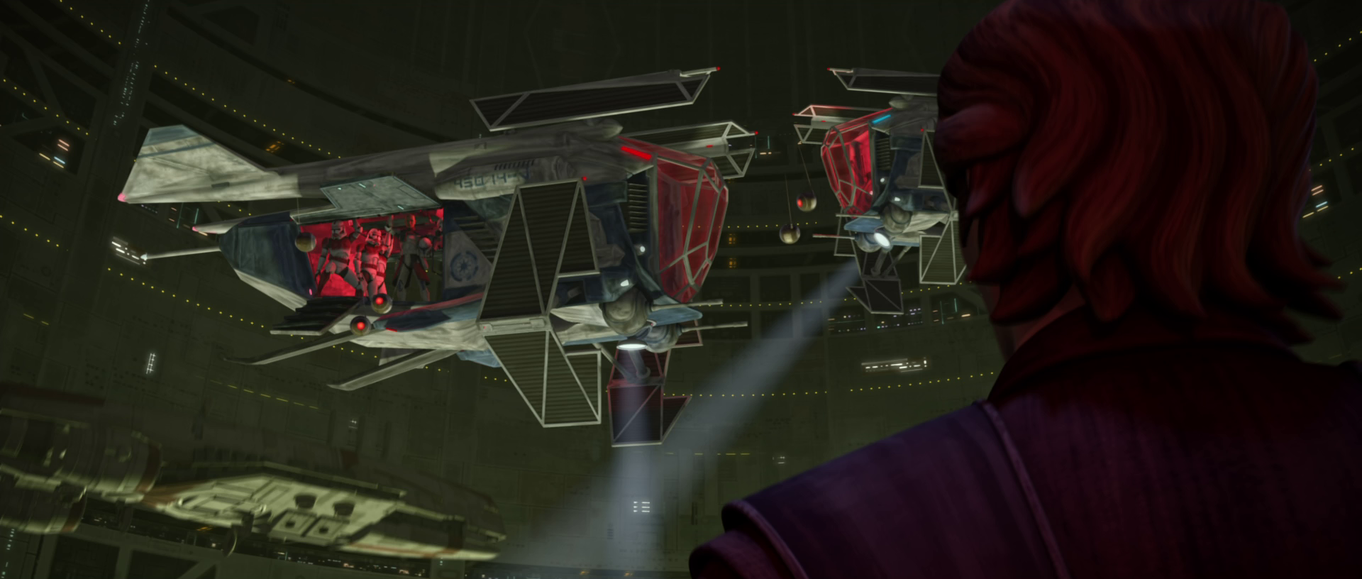 Coruscant Guards utilizing Coruscant Police gunships.