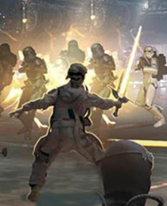 The smuggler's depiction in concept art for Vader Immortal: A Star Wars VR Series – Episode III