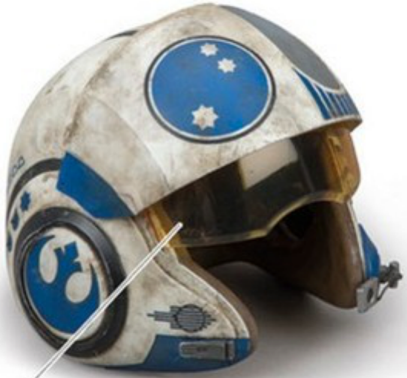 Wexley's flight helmet