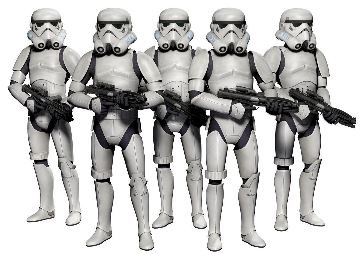 White Black Star Wars Troopers Logo Back Disney Cartoon