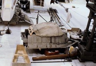 Cannon sled prop on the set of The Empire Strikes Back