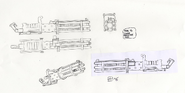 Concept illustration of Jek's rotary blaster cannon