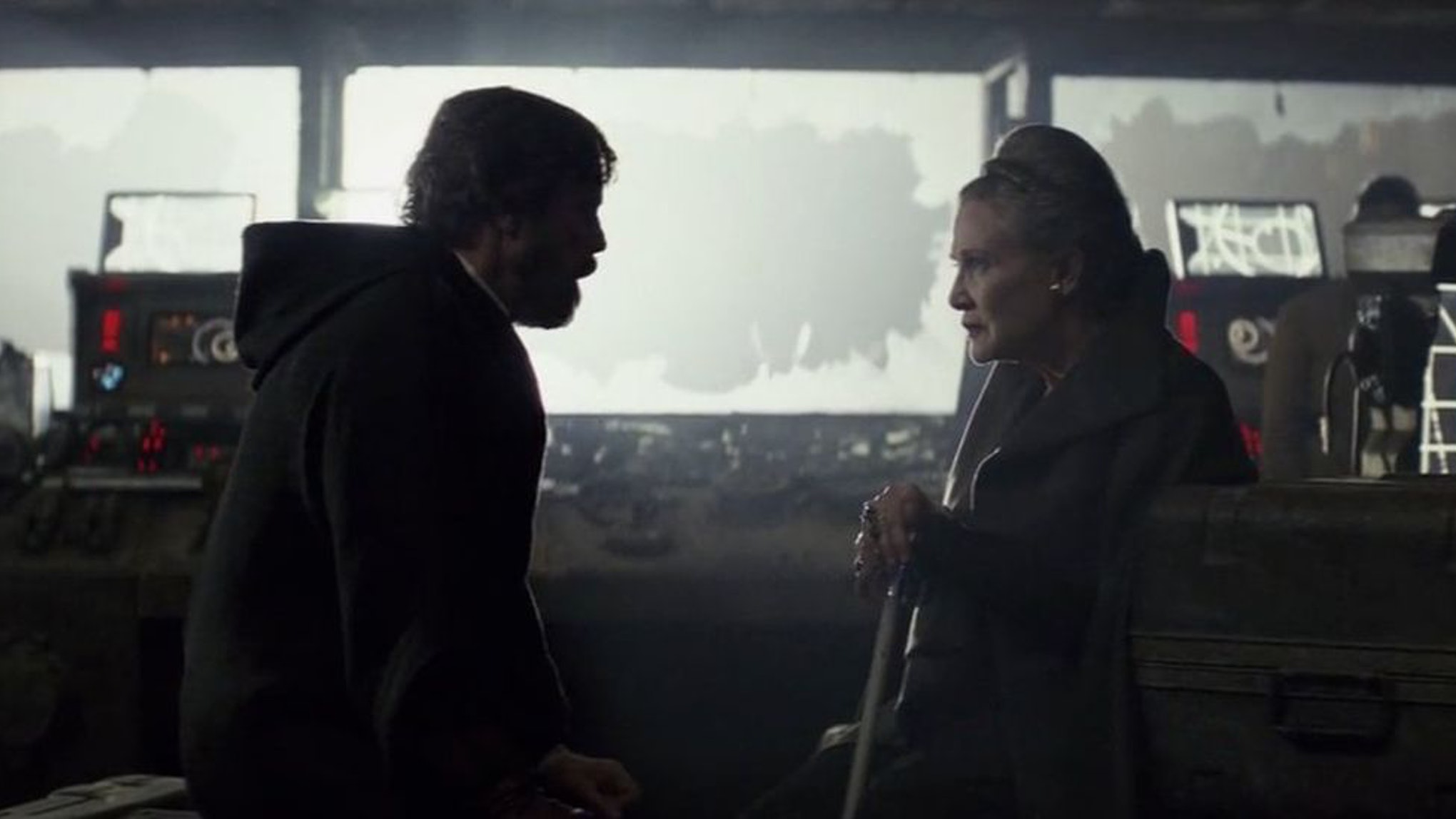 Luke and Leia reunited for the last time.