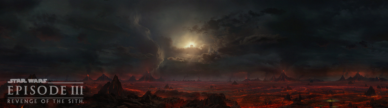 Brett Northcutt's animated, cycloramic background matte painting of Mustafar.